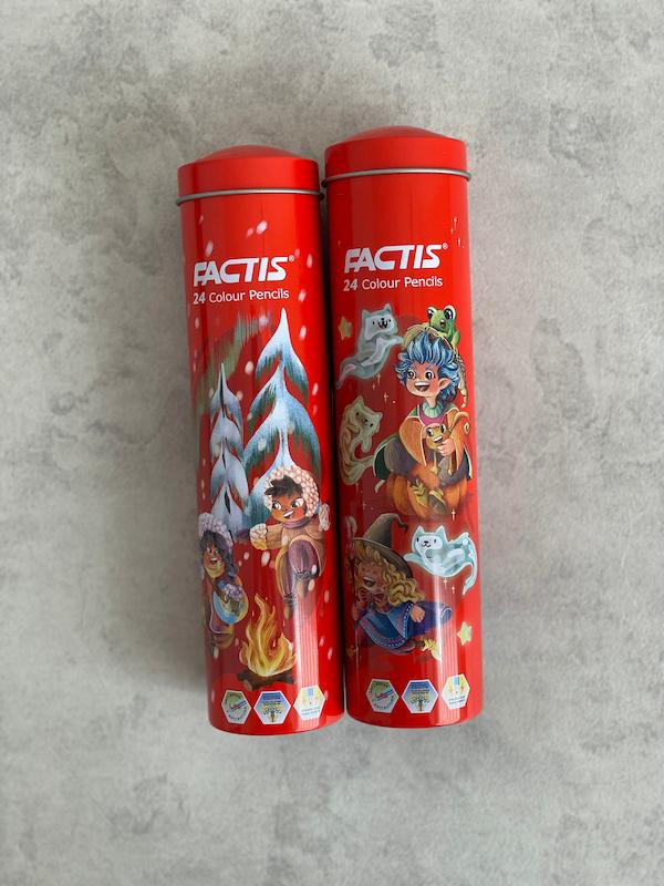 مداد رنگی ۲۴ رنگ استوانه ای فکتیس