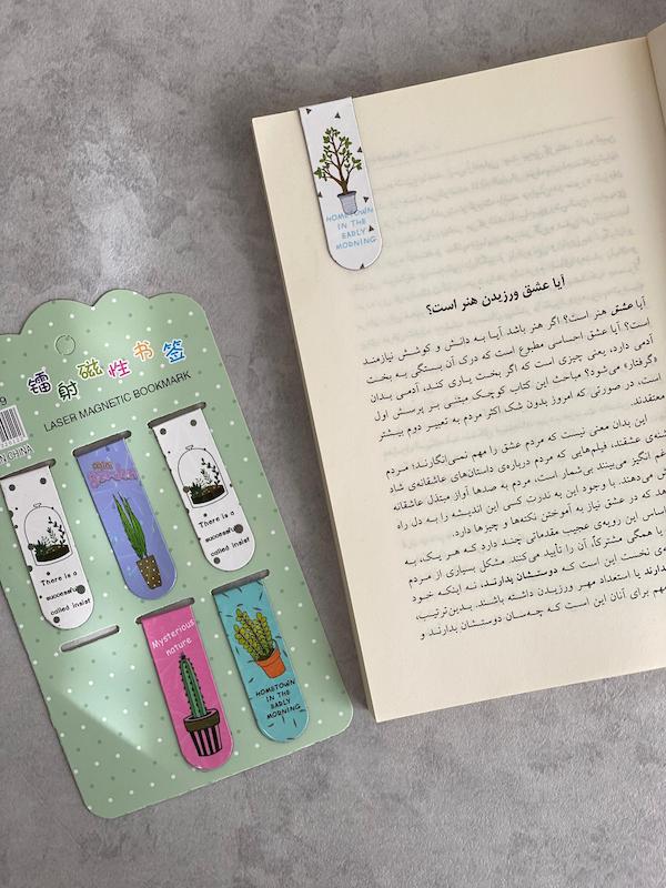بوک مارک مگنتی ۶ عددی گل و گیاه