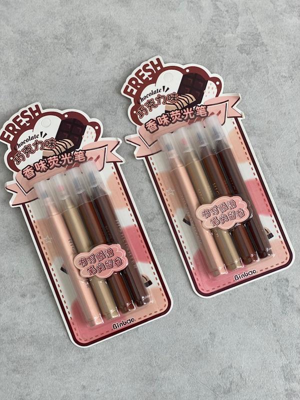 پک ۴ عددی هایلایتر عطری شکلاتی 