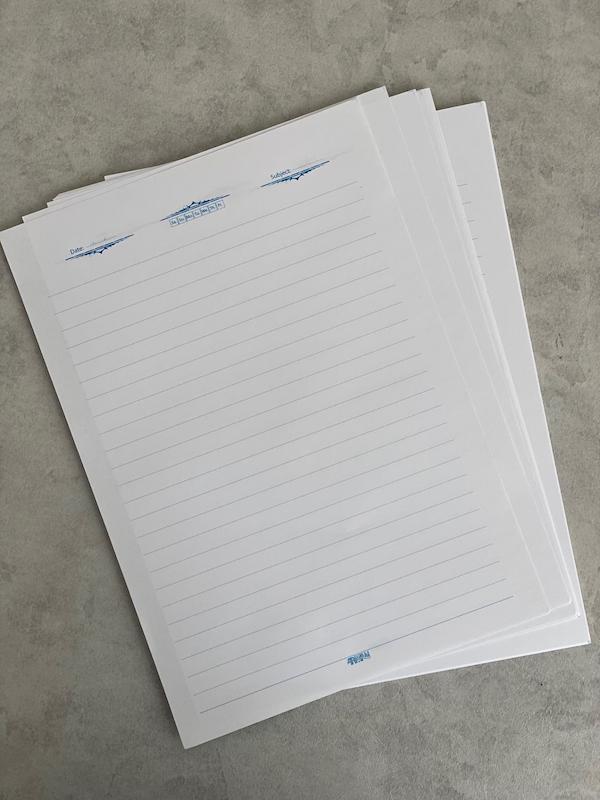 بسته ۵۰ عددی برگه a4 خط دار