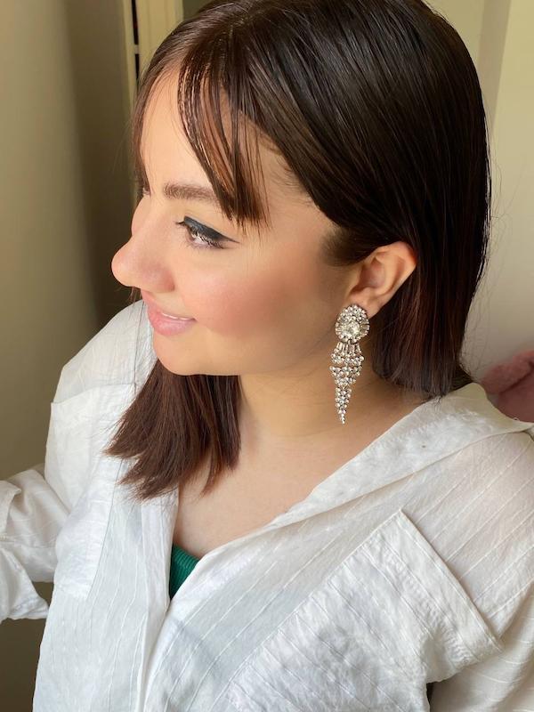 گوشواره جواهری مدل پری