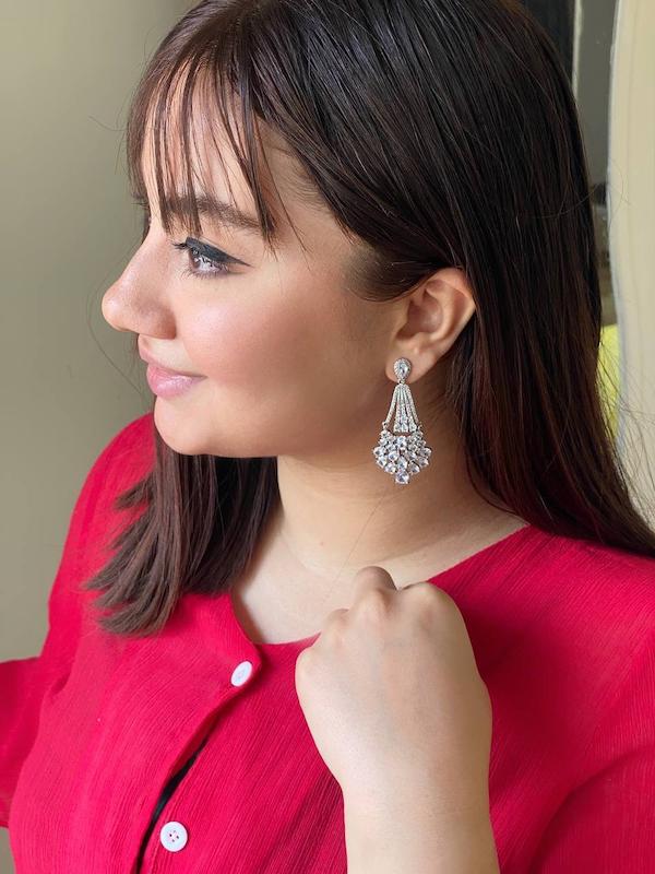 گوشواره جواهری مدل لینا