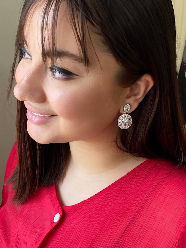 گوشواره جواهری مدل مینیمال