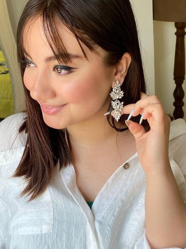 گوشواره جواهری مدل ماهرا