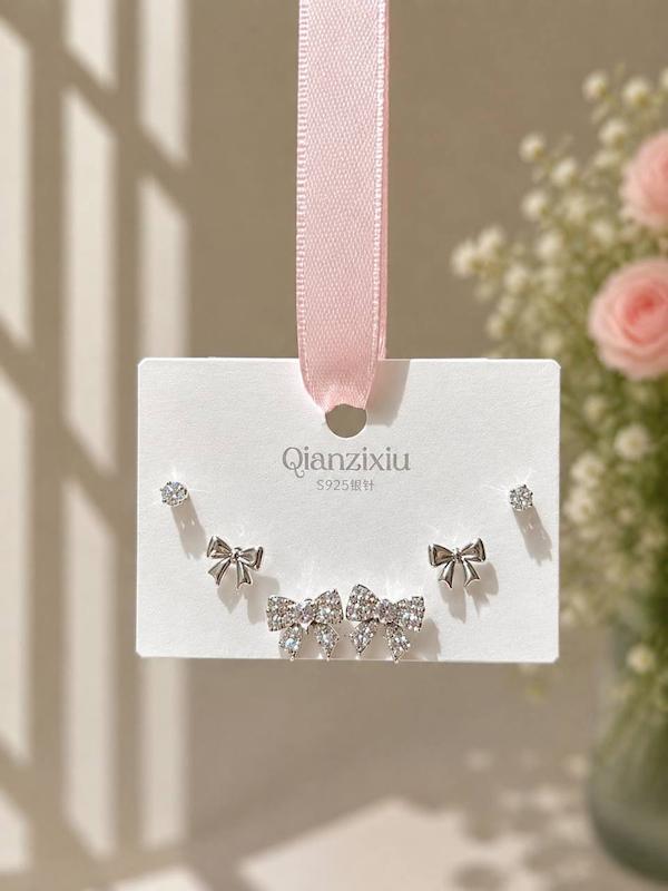 پک گوشواره۳جفتی پاپیون🎀