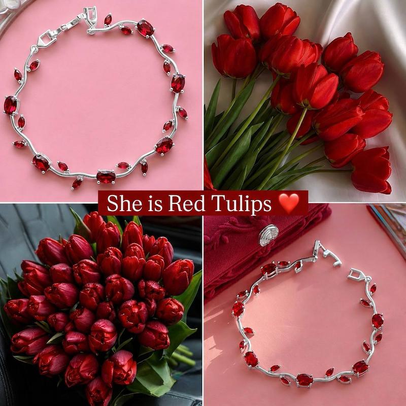 دستبند tulips قرمز🌹