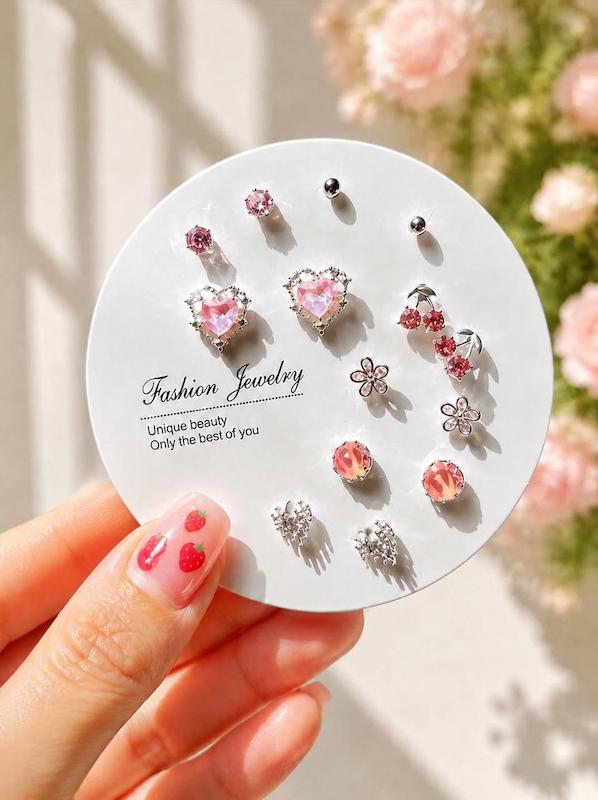 پک گوشواره۷جفتی گل آلبالو🍒🌸🌤️