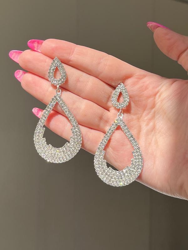 گوشواره جواهر طرح اشک🪿