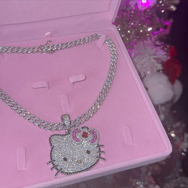 گردنبند چین+پلاک کیتی🎀
