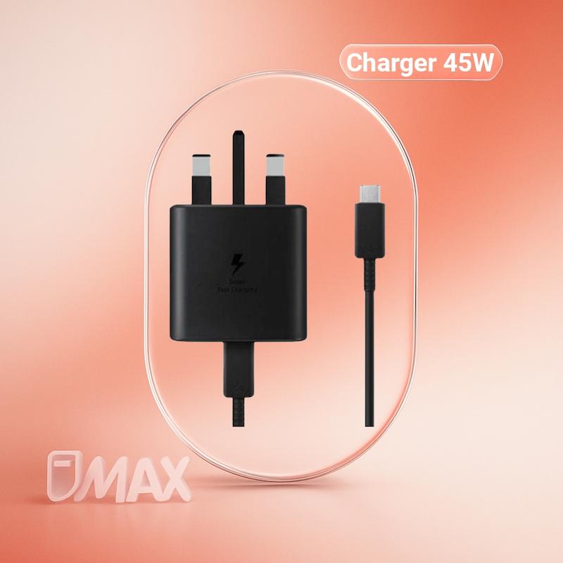 شارژر دیواری 45 وات سامسونگ با کابل USB-C مدل 45W USB-C