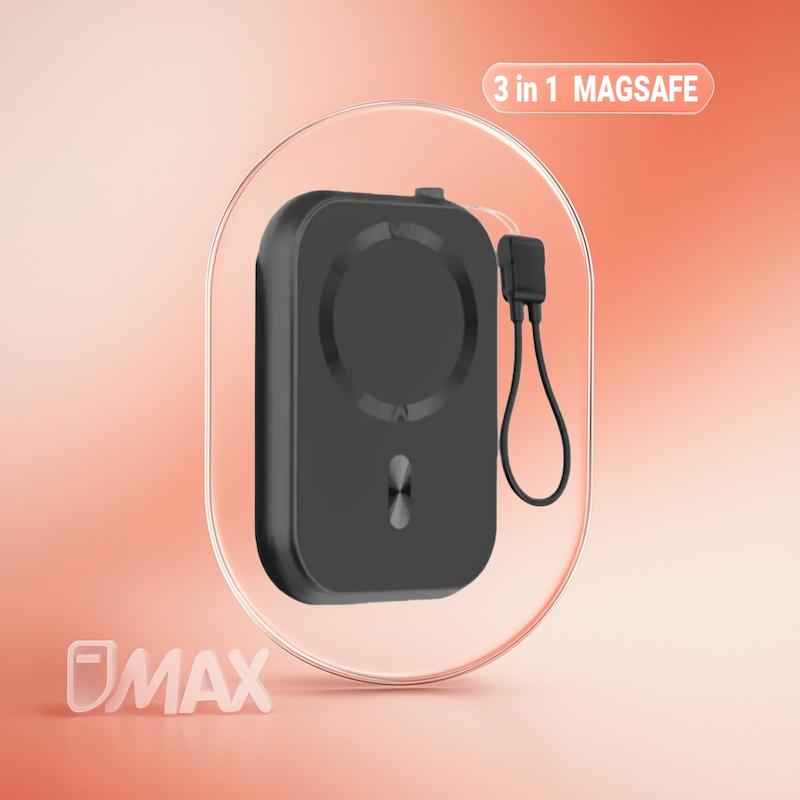 پاوربانک وایرلس سه کاره مگسیف گرین لاین مدل GL-PX25 ظرفیت 10000 میلی آمپر ساعت