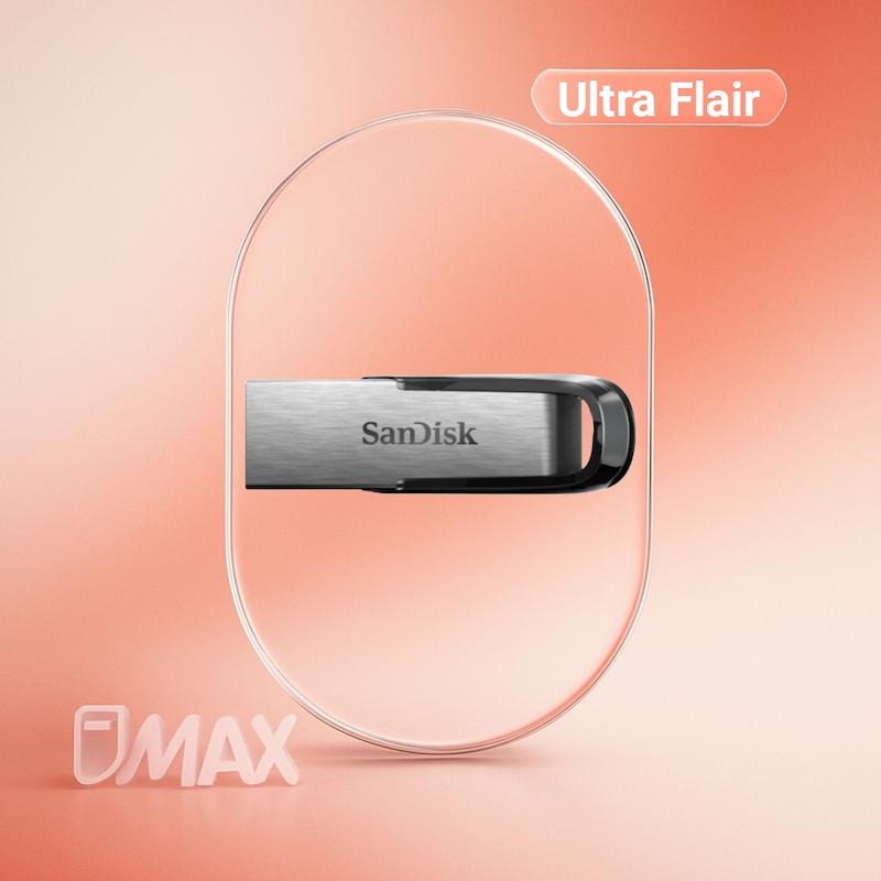 فلش مموری سن دیسک مدل Ultra Flair CZ73 ظرفیت 128 گیگابایت