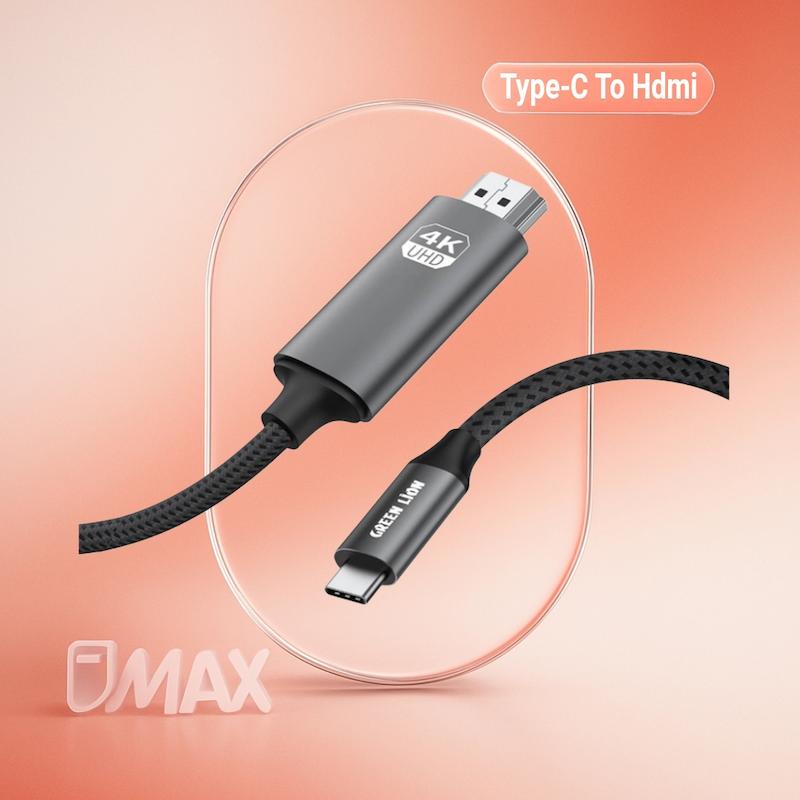 کابل تبدیل usb-c به hdmi گرین لاین مدل 4k طول 2 متر