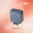 شارژر دیواری 100 وات الدینیو مدل LDNIO Q8 به همراه کابل دو سر تایپسی 
