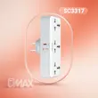 چندراهی برق LDNIO SC3317 با 3 پریز یونیورسال و شارژ سریع 30 وات PD/QC
