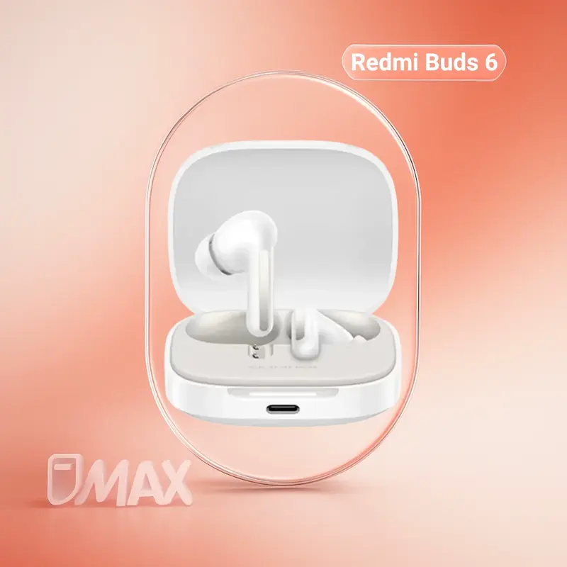 هندزفری بلوتوثی شیائومی Redmi Buds 6 نویز کنسلینگ ANC 49 دسی‌بل صدای دوگانه Dual Driver و شارژدهی 42 ساعت