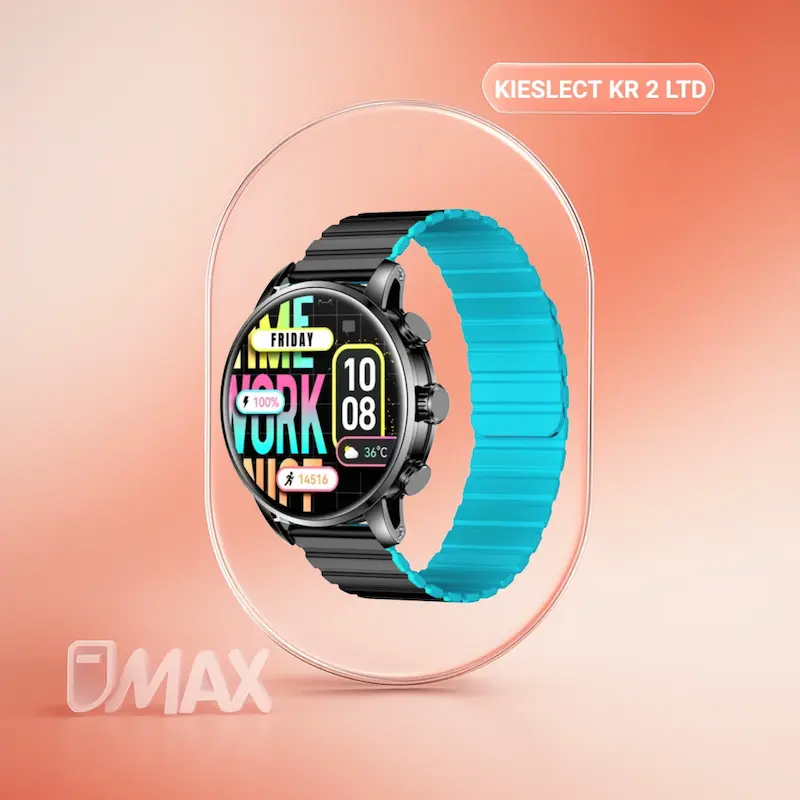 ساعت هوشمند کیسلکت مدل Kieslect KR2 LTD نسخه Global نمایشگر AMOLED مکالمه بلوتوثی و پایش سلامت