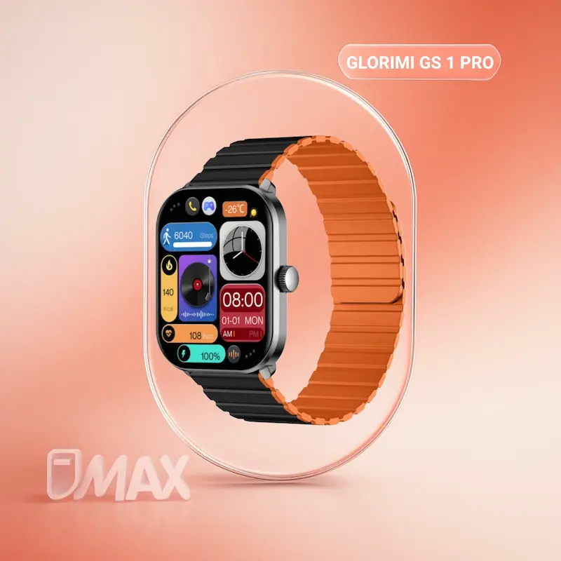 ساعت هوشمند گلوریمی Glorimi GS1 Pro نمایشگر AMOLED مکالمه بلوتوثی پایش سلامت ۲۴ ساعته و باتری ۵ روزه