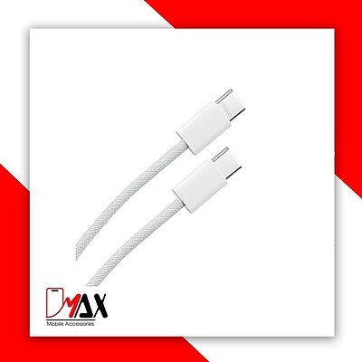 کابل پکدار iphone15 (Type-C به Type-C) اصلی + ۶ ماه گارانتی تعویض