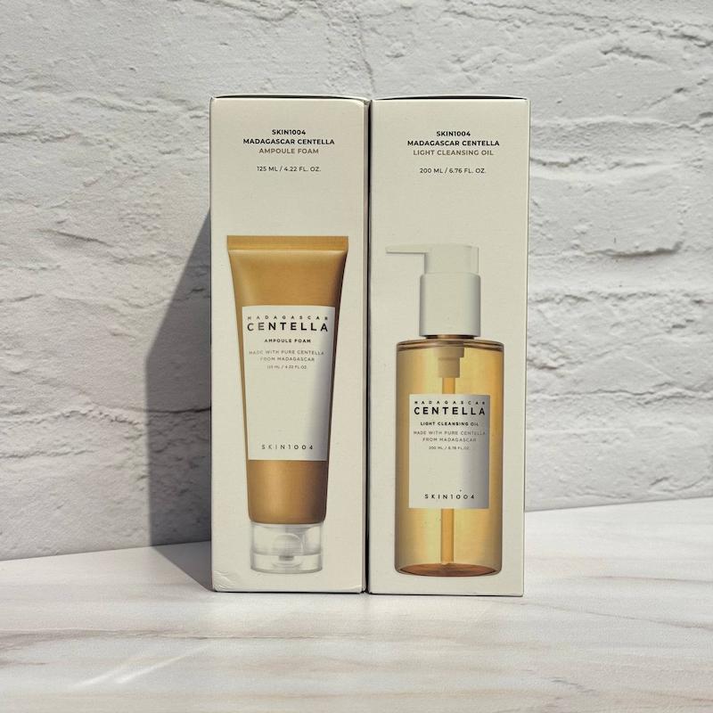 پک دوتایی شوینده روغنی و فوم آمپولی سنتلا ماداگاسکار اسکین 1004 SKIN1004 Madagascar Centella Double Cleansing Duo