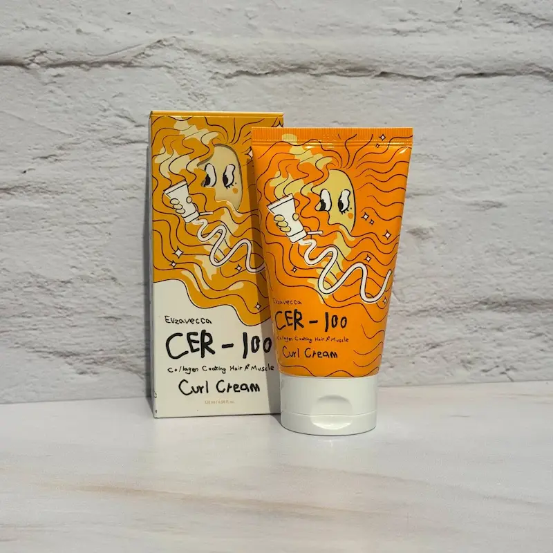 کرم کلاژن تغذیه کننده و درخشان کننده موی فر الیزاوکا Elizavecca Cer-100 Collagen Coating Hair A+ Muscle Curl Cream
