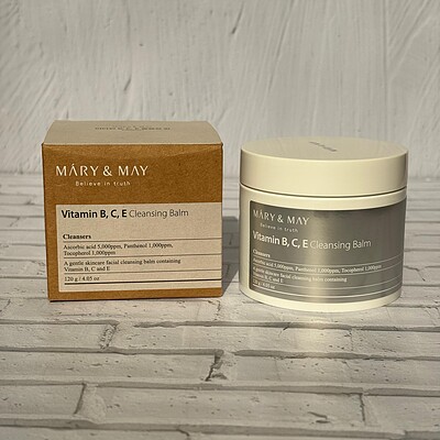 بالم پاک‌کننده آرایش ( ویتامین B. C. E ) برند مری‌اند‌می 120 گرمی MARY & MAY VITAMIN B,C,E CLEANSING BALM