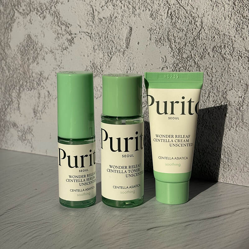 ست محصولات تسکین دهنده سنتلا پیوریتو سئول Purito SEOUL - Wonder Releaf Centella Mini Kit Unscented