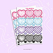 استیکر دفترچه ای flip heart