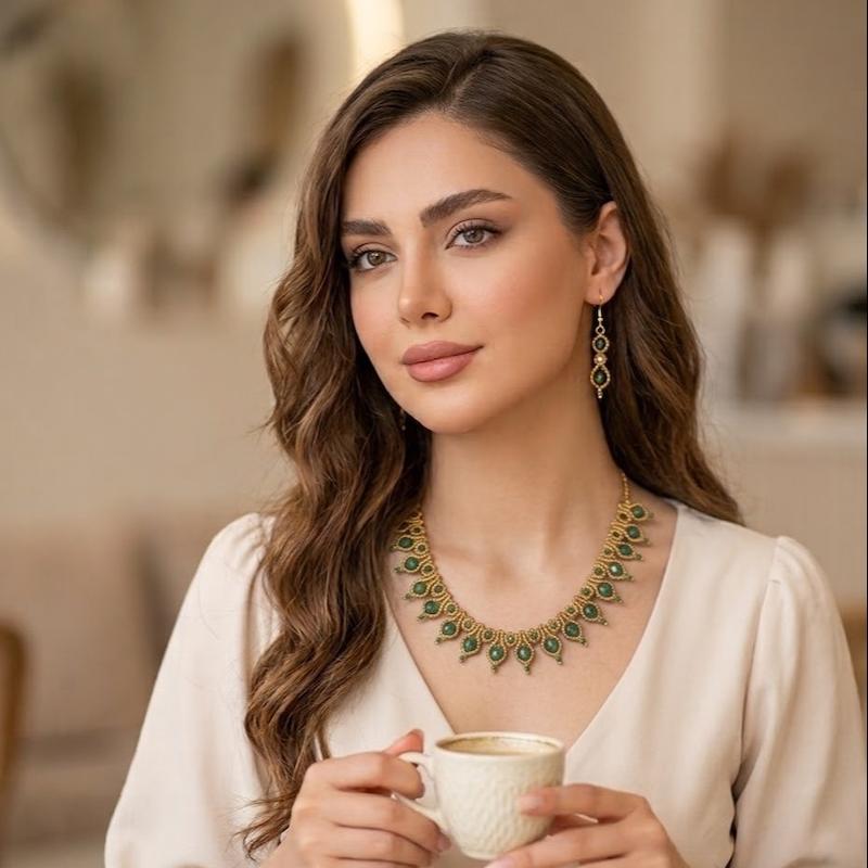 نیم ست منجوقبافت مدل مهرآذین 