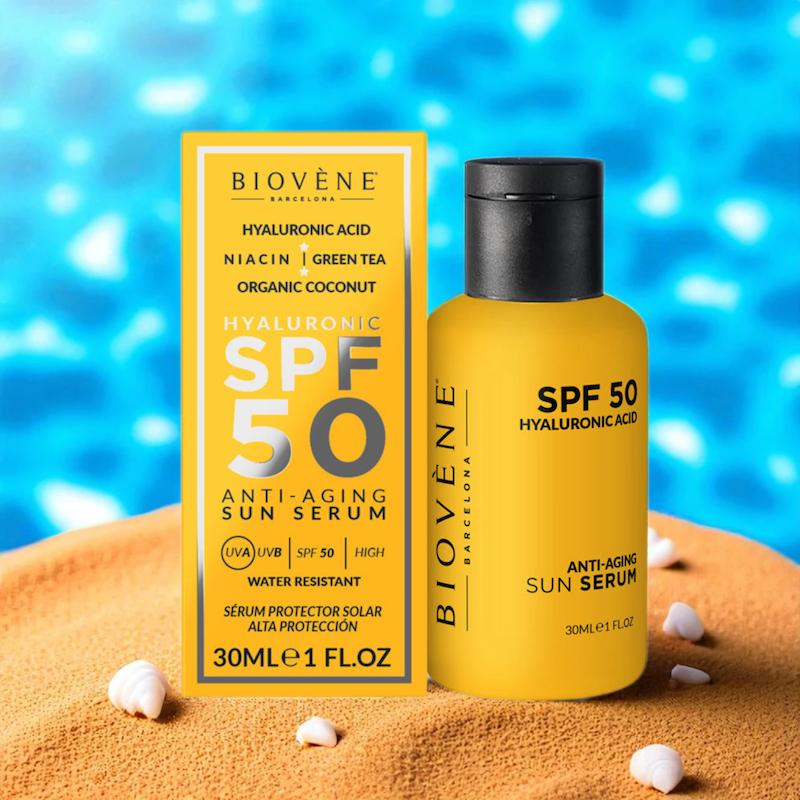 ضدآفتاب سرمی هیالورونیک بایوون بارسلونا فلوییدی اصل از انگلیس Biovène Barcelona Hyaluronic SPF 50 Sun Serum