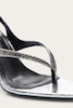 صندل پاشنه بلند زنانه پرتی لیتل سینگ انگلیس اورجینال  Pretty Little Thing SILVER TOE THONG ALMOND TOE HIGH HEELED SANDALS