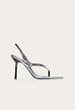 صندل پاشنه بلند زنانه پرتی لیتل سینگ انگلیس اورجینال  Pretty Little Thing SILVER TOE THONG ALMOND TOE HIGH HEELED SANDALS