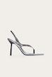 صندل پاشنه بلند زنانه پرتی لیتل سینگ انگلیس اورجینال  Pretty Little Thing SILVER TOE THONG ALMOND TOE HIGH HEELED SANDALS