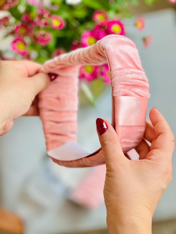 هدبند صورتی اسپا کلینیک اورجینال آمریکا Clinique Soft Spa Pink Headband 
