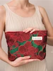 کیف لوازم آرایشی ‏زنانه طرح گل قرمز A GoGo Orginal Red Flower Fashion Canvas Women Cosmetic Handbag