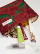 کیف لوازم آرایشی ‏زنانه طرح گل قرمز A GoGo Orginal Red Flower Fashion Canvas Women Cosmetic Handbag