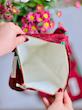 کیف لوازم آرایشی ‏زنانه طرح گل قرمز A GoGo Orginal Red Flower Fashion Canvas Women Cosmetic Handbag
