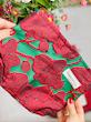 کیف لوازم آرایشی ‏زنانه طرح گل قرمز A GoGo Orginal Red Flower Fashion Canvas Women Cosmetic Handbag
