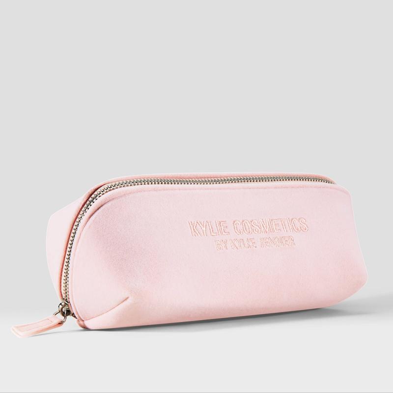 کیف لوازم آرایشی اورجینال کایلی جنر آمریکا Kylie Jenner Cosmetic Soft Pink Velvet Pouch