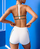 شلوارک ورزشی سفید اورجینال برند بو اند تی BO+TEE از انگلیس  BO+TEE Soft Active Contrast Mini Shorts in White
