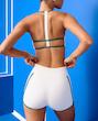 شلوارک ورزشی سفید اورجینال برند بو اند تی BO+TEE از انگلیس  BO+TEE Soft Active Contrast Mini Shorts in White