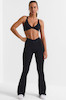 شلوار لگ دمپا کمر وی مشکی اورجینال بو اند تی BO+TEE از انگلیس BO+TEE Soft Active V-Waist Flared Leggings in Black
