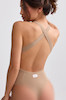 بادی سوت پشت باز بو اند تی BO+TEE اورجینال انگلیس BOANDTEE Ribbed Modal V-Neck Bodysuit in Mocha Brow