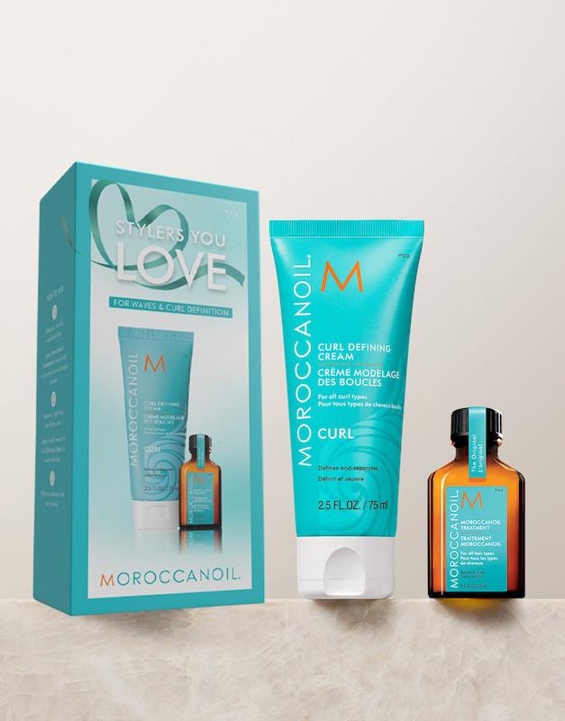 ست موی فر و مجعد موراکان اویل اورجینال از انگلیس MOROCCANOIL Stylers You Love Curl Defining Set