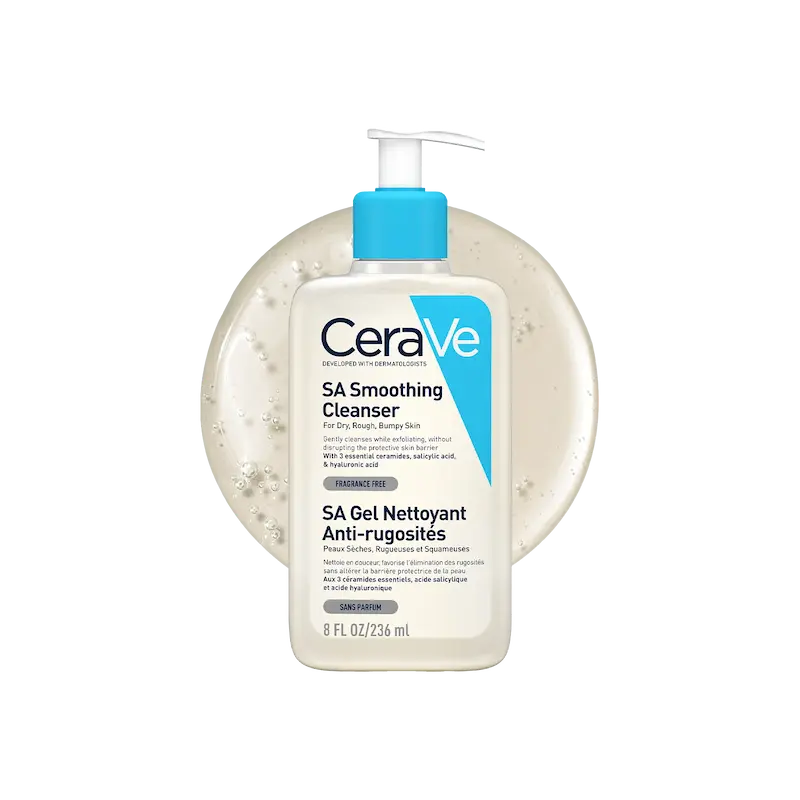 ژل شوینده سالیسیلیک اسید سراوی اورجینال از انگلیس  CeraVe SA Smoothing Cleanser 