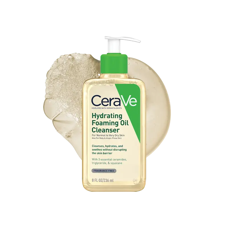 فوم شوینده روغنی و آبرسان سراوی اورجینال از انگلیس  CeraVe Hydrating Foaming Oil Cleanser