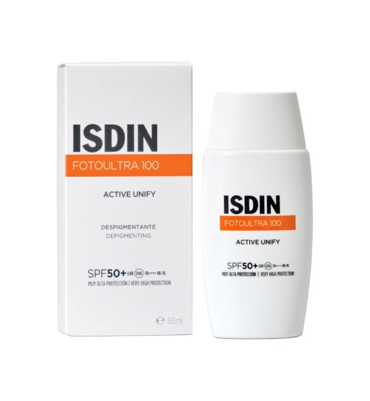ضد آفتاب ضدلک و روشن‌ کننده اکتیو یونیفای ایزدین اصل از انگلیس ISDIN FotoUltra 100 Active Unify SPF50