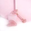 رولر و گواشا سنگ رز کوارتز براش ورکز اورجینال از انگلیس Brushworks Resin Rose Roller & Gua Sha
