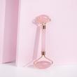 رولر و گواشا سنگ رز کوارتز براش ورکز اورجینال از انگلیس Brushworks Resin Rose Roller & Gua Sha