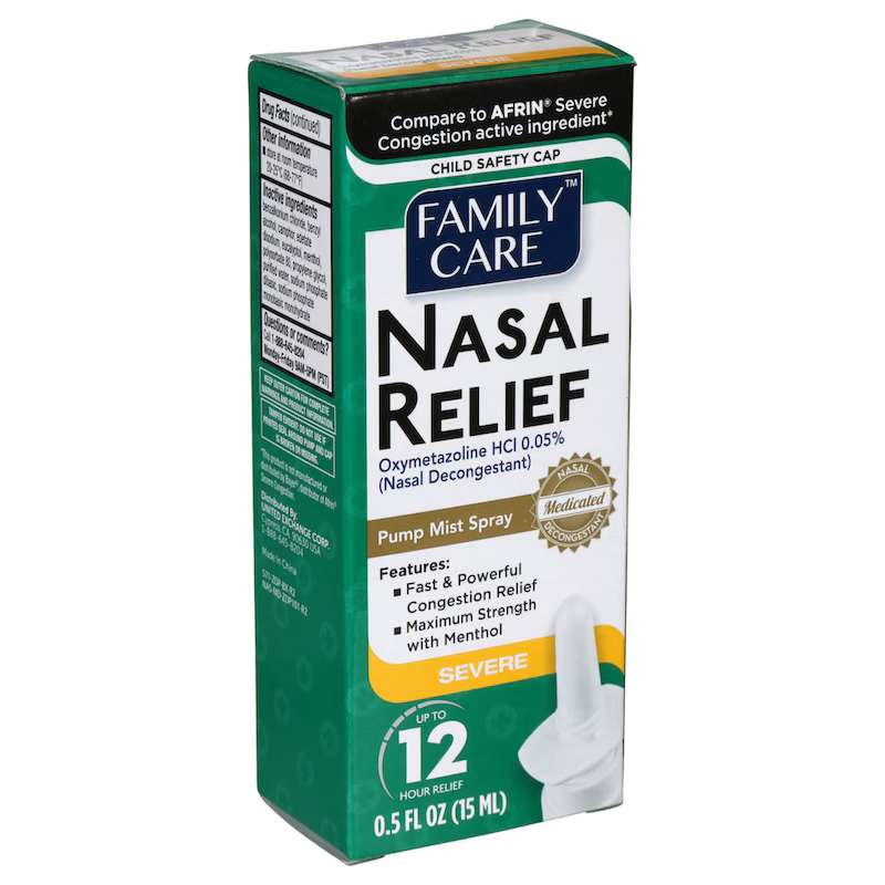 اسپری ضد گرفتگی قوی بینی فمیلی کر از آمریکا Family Care Severe Nasal Decongestant Relief Spray
